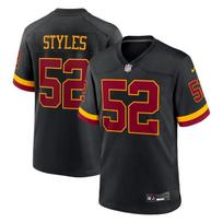 NFL Washington Commanders 5 Jayden Daniels Embroidered Short Sleeve T-Shirt Men Women Sports L brown