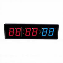 Gym Timer 15.75 Inch Large LED Display Remote Control Workout Interval Timer Supports Multiple Modes with Countdown Up black