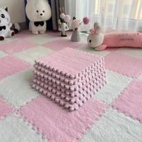 30x30cm Plush Interlocking Foam Floor Mats Soft Square Puzzle Carpet Tiles Creative Fluffy Area Rugs for Home
