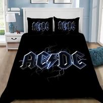 Exquisite AC/DC Rock Band Themed bedding set,duvet cover and pillowcase,home bedroom decoration,gift for boys and girls 100x135cm (2pcs)