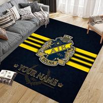 Custom Name AIK Flannel Pattern Square Carpet,Area Rug,Carpet Rug for Living Room Bedroom Sofa Playroom Decor,Non-slip Floor Mat 80x120cm( 31x47in)