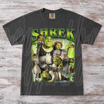 Shrek Movie Cartoon Unisex T-Shirt, Comedy/Fantasy Tee, Funny Ogre Film Shirt, Cute Animation Top, Retro 2001 Tee, Gift for Movie Tee FD 3XL gray