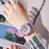 Waterproof Sports Kids Watches Night Light Alarm Clock Function Sports Clock Luminous Dial Digital Wristwatch Boys Girls gray