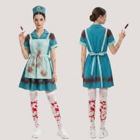 Helovino kraujuotas slaugytojos kostiumas cosplay seksualūs medicininiai drabužiai slaugytojos kostiumas kraujuota siaubo suknelė šou XL