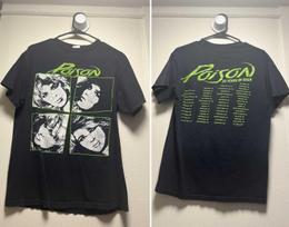 Band Tees × Rock T Shirt × Rock Tees Vintage Poison Tour Tee M gray