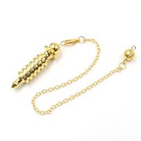 Pointed Meditation Isis Pendulum Energy Cone Metal Pendulum Witch Spiritual Pendulos  Women Style 3 Gold