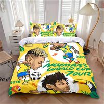 Bedding Set Hot Football N-NeymarS Bedroom Decoration Children Single Double Large Size Duvet Cover Set for Adult Boys Girls Baby size 70X133cm