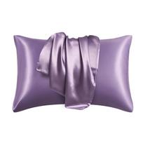 100% Pure Silk Pillowcase Silky Satin Hair Beauty Comfortable Home Decor Pillow Cover 50cmx75cm gray