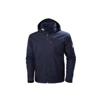 HELLY HANSEN CREW Polartec Fleece Lining, Fleece Lined Thermal Windproof And Waterproof Rainproof Breathable Hooded 33874-HH L black