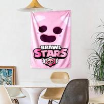 Brawl Stars Rankų darbo gobelenas Rankų darbo Išvaizda Puikiai tinka Miegamojo Balkono Studijos Sienai Daugiafunkcinis Vintažinis Sienų Menas Dovana Draugams Šeimai 100cmx150cm