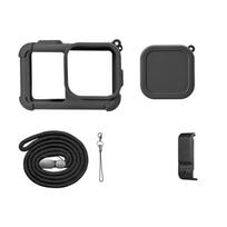 Protective Silicone Case for GoPro GoPro MISSION 1 PRO/1 Tempered Glass Screen Protector Film Lens Cap Cover For GoPro Accessory Universal gray