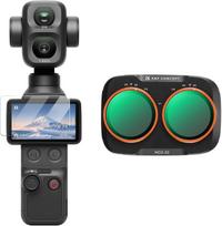 K&F CONCEPT Variable ND Filter for DJI Osmo Pocket 4P Variable ND2-32 ND32-512 Neutral Density Filter Snap‑on Quick Install