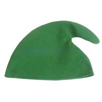 Solid Color Gnome Hats Soft Pixie Headwear Funny Xmas Elf Hat  Christmas Festive žalia