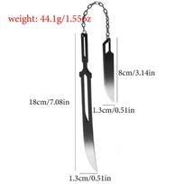 Bleach Ichigo Zangetsu Blade Pendant - Anime Keychain Accessory Individual OPP Bag black