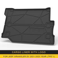 For Jeep Wrangler JL 2018-2023 Car Cargo Liner Mat TPE Anti-slip Trunk Mat Trunk Tray Carpet Interior Accessories EV For 2021-2023 gray