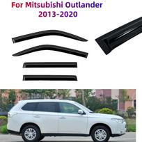 Window Visor Sun Rain Deflector Guards Awnings Shelter Weathershield For Mitsubishi Outlander 2013-2018 2019 2020 2023 2024 2025 2010-2021 Black black