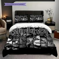 Slipknot Set Heavy Metal Vibes Room Threepiece Set 1 Duvet Cover 2 Pillowcase Without Core Bedding Set Soft And Comfortable 135x200cm