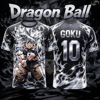 Dragon Ball Ultra Instinct Goku No11 White Ink Splash Manga Print Men Soccer Jersey  Anime Sports Breathable T-Shirt L