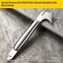 Professional Tile Gap Repair Hook Knife Stainless Steel Ceramic Tile Gap Cleaner Scraper Floor Nail Pullers Motorcycle Hand Tool A2 white