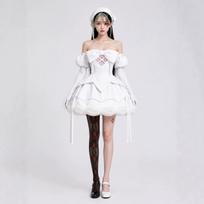 Cosplay Stage Sua Xiuya cos dress white dress two-dimensional cosplay special-shaped stage skirt XL
