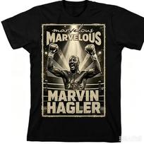 Men Marvelous Marvin Hagler Graphic T‑Shirt Vintage Boxing Champion Poster Print Crew Neck Short Sleeve Tee 150 beige