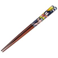 Skater NARUTO Character Lacquered Wooden Chopsticks 21cm Anti-Slip Dining Chopsticks for Boys, Model ANN4SQ-A brown