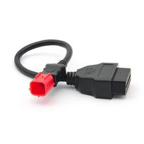 OBD2 Cable for Honda Motorcycle 6 Pin to OBDII 16 Pin Cable 6 Pin Socket Cable Motorcycle Diagnostic Scanner Extension Cable Honda 6PIN black