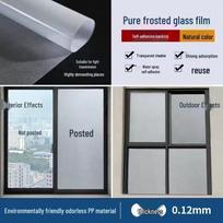 Nepermatoma matinio stiklo lango lipdukas: Šviesą praleidžianti, nuo smalsių akių, lipni plėvelė apsaugai nuo saulės vonios kambariuose ir dušuose. 40cm Wide x 1m Long