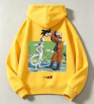 Best-selling Dragon Ball Z Anime Children's Hooded Sweatshirt for Boys and Girls - Warm and Soft Pullover Baby Sweater 140 orange