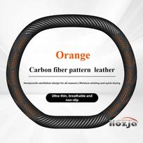 Odinis automobilio vairo užvalkalas FIAT Doblo Grande PANDA EV 2024 2025 2026 Priedai Carbon Orange C black