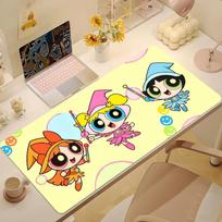 Mouse Pad T-The Powerpuff Large Non-slip Lockedge Desktop Computer Desk Mat Keyboard MousePad Office Cute Girls Gamer Student SBD250x350x3mm