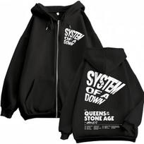 System of A Down Tour  Zipper Hoodies Men Women Clothing Rock Fashion Zip Up Sweatshirts High Quality Fleece Loose Pullovers M juoda