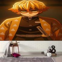1pc Nezuko Demon Slayer Agatsuma Zenitsu Tapestry, Living Room, Bedroom, Office, Party Decor, Ideal Festive Gift 100cmx150cm