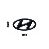 ABS Automobilio Vairo Rato Logotipo Emblemos Lipdukas Hyundai Tucson Elantra Sonata Accent IX35 i20 i30 Veloster Mistra Lafesta WW74 juoda
