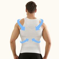 Daren Youxi Men's Tummy Control Vest Chest Binder Waist Slimming Shapewear White M XL juoda