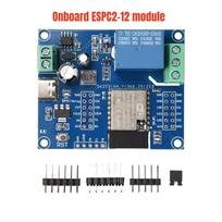 1 Channel WiFi Bluetooth Relay Board ESPC2-12 ESP32-C6 DC 5-60V/Type-C 5V 10A Relay UART Program 2x12Pin for Smart Home