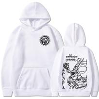 Anime Jojo keisti nuotykiai STEEL BALL RUN D4C Funny Valentine Hoodies Vyrams Moterims Drabužiai Mada Puloveris Oversized Megztinis M balta