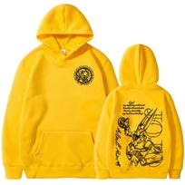 Anime Jojo keisti nuotykiai STEEL BALL RUN D4C Funny Valentine Hoodies Vyrams Moterims Drabužiai Mada Puloveris Oversized Megztinis M geltona