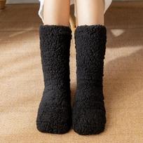 Plush Thick Thermal Socks Fluffy Sleeping Slipper Socks Kawaii Fleece Sock Women  Home juoda