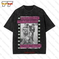 Peter And The Test Tube Babies Pissed And Proud Vintage Oversized T-Shirt Z66O M gray