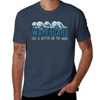 Wakeboard Life Is Better On The Wake Wakeboarding Lessons TShirt Holiday Outdoor TShirt XL black