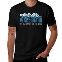 Wakeboard Life Is Better On The Wake Wakeboarding Lessons TShirt Holiday Outdoor TShirt 4XL black