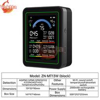 Tuya WiFi 10-in-1 Air Quality Detector CO2 Monitor PM0.3 PM1.0 PM2.5 PM10 Formaldehyde Detector Temperature and Humidity Meter juoda