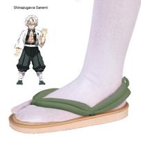 Demon Slayer Kamado Tanjiron Flip Flops For Cosplay And Fashion Japanese Style Sanemi,42-43 white