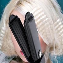 Professional Hair Crimping Iron Ceramic Coating Reduces Hair Damage Multi Heat Setting Hair Crimper, Lightweight Portable Styling Tool EU Plug