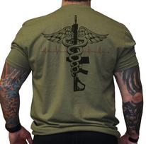 Unisex Summer Us Combat Medic Tactical Caduceus Print ONeck TShirt Casual Short Sleeve Tops For Daily Outdoor Wear 4XL black