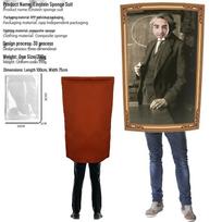Mona Lisa & Girl with a Pearl Earring Halloween Costume - Funny Retro Painting Sponge Suit for Parties One Size Adult brown