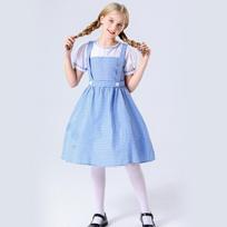 Dorothy Princess Dress: Halloween, Kindergarten, Parent-Child Party, Stage Costume (European & American Style) 120 white