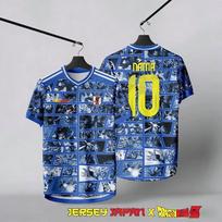 Dragon Ball Z Goku Japan Soccer Jersey Men Anime Football T-shirt Sport Tee Dragon Ball Son Goku Japan Football Anime Jersey Men 6XL
