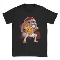 Dragon Ball Master Roshi Muten Printed Short Sleeve T-Shirt, Men's and Women's, Men's Sports T-Shirt, Harajuku Y2K Tee XXXXL brown